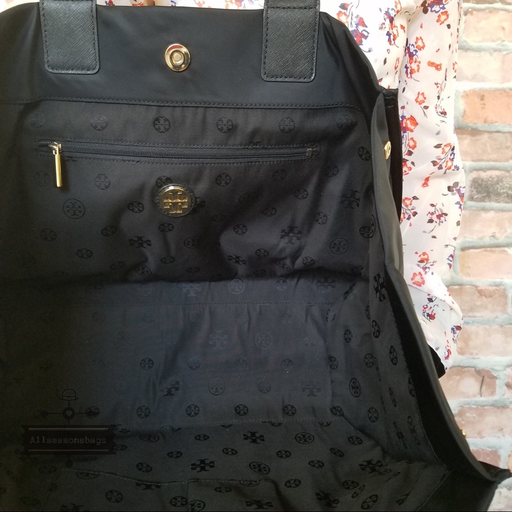 ❗️❗️SALE Tory Burch nylon LARGE tote BLACK ella - Picture 7 of 7